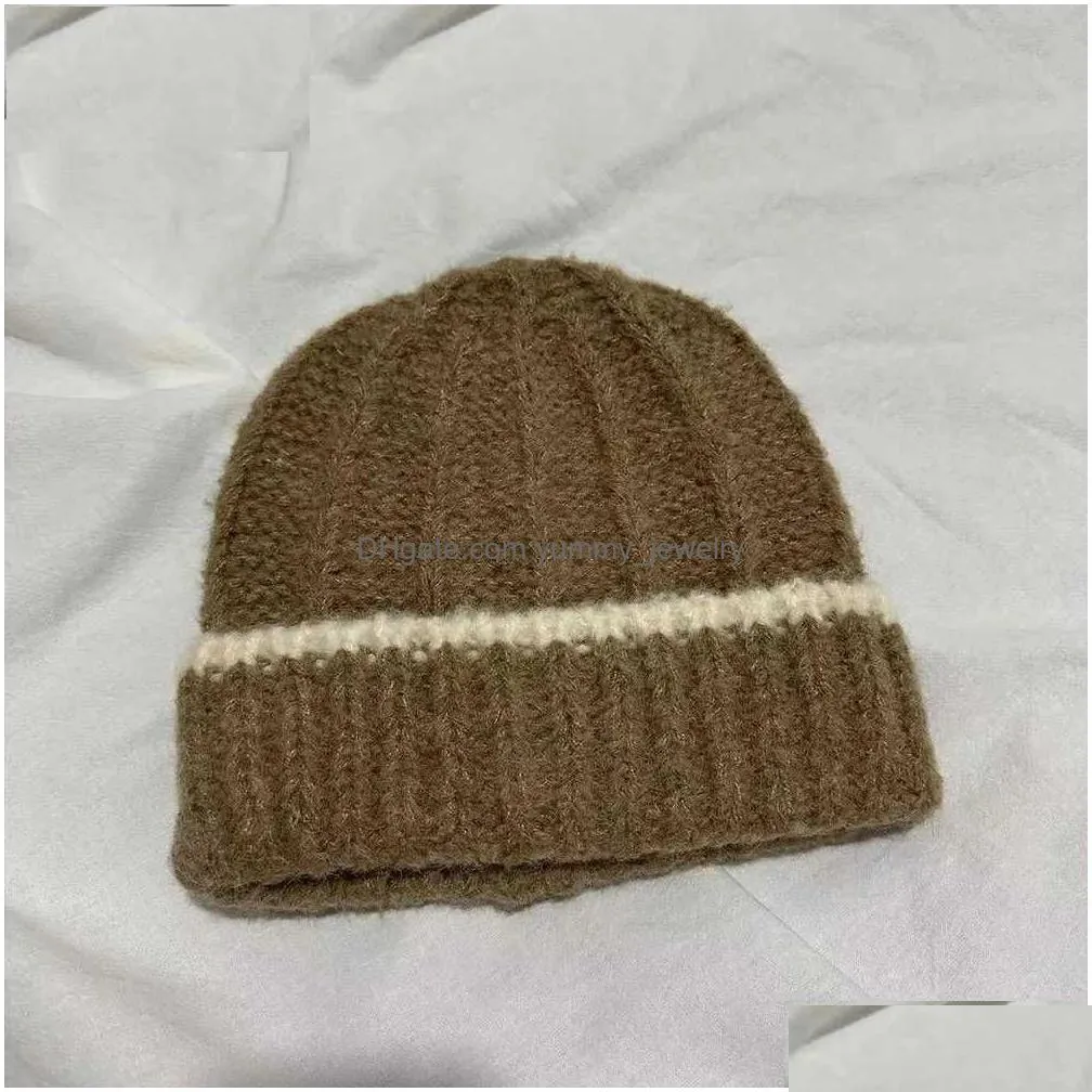 Beanie/Skull Caps Beanie/Skl Caps Winter Warm Beanies Casual Short Thread Hip Hop Hat Adt Men Female Wool Knitted Skl Cap Elastic Uni Dhwoj