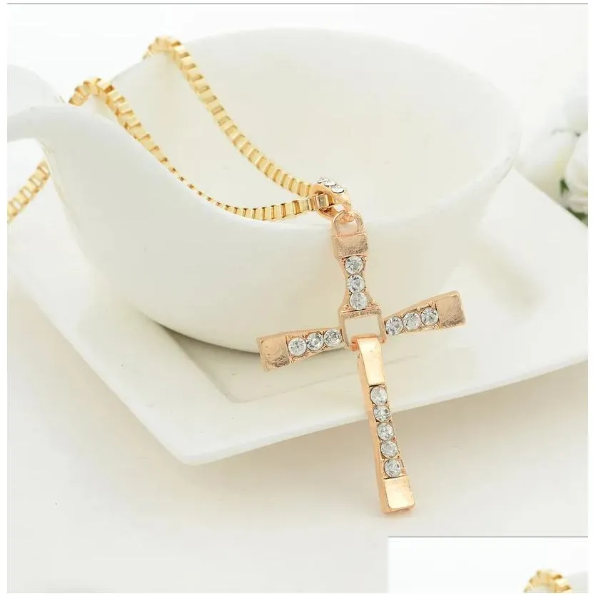 Pendant Necklaces Pretty Necklace For Men Fast And Tourette Dominic Toretto Cross  Pendant Necklaces Drop Delivery Jewelry Ne Dhlef