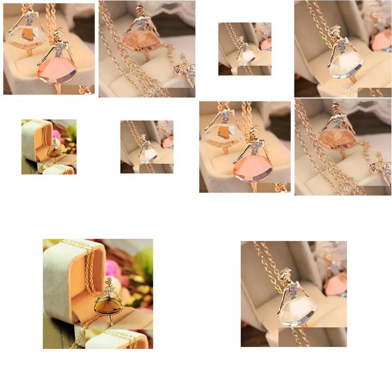 Pendant Necklaces Statement Necklaces Fashion Female Ballet Girl Pendants Long Sweater Drop Delivery Jewelry Necklaces Pendants Dh4Bt