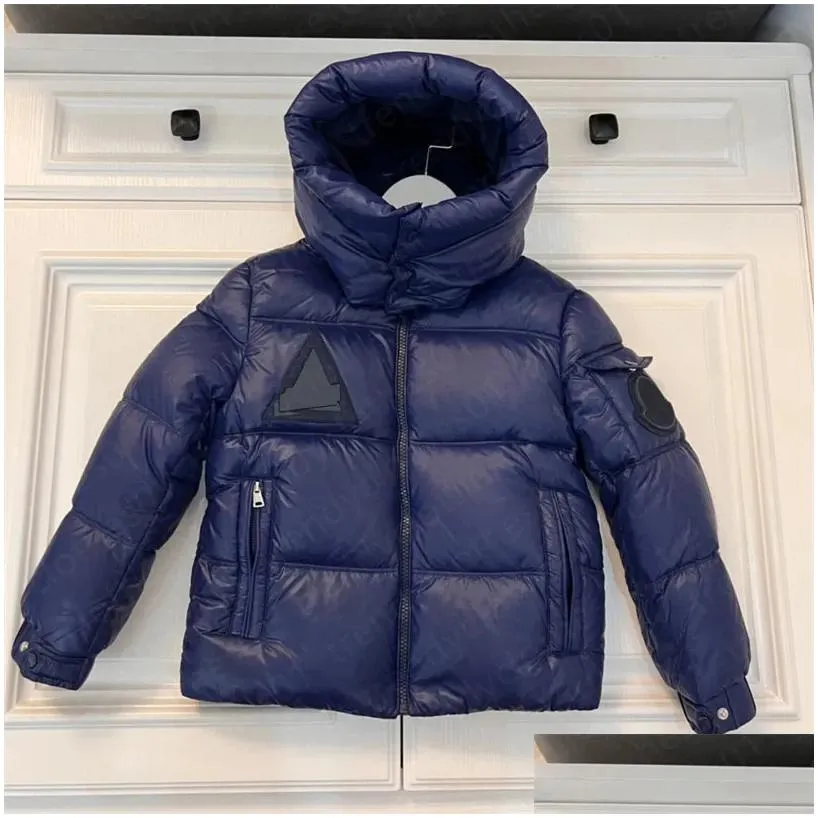 kids boys fashion winter windproof hooded down puffer coats luxury designer navy outwear kid boy puff jackets childrens clothes
