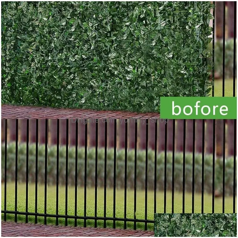 fencing trellis gates artificial hedge green leaf ivy fence screen plant wall fake grass decorative backdrop privacy protection home