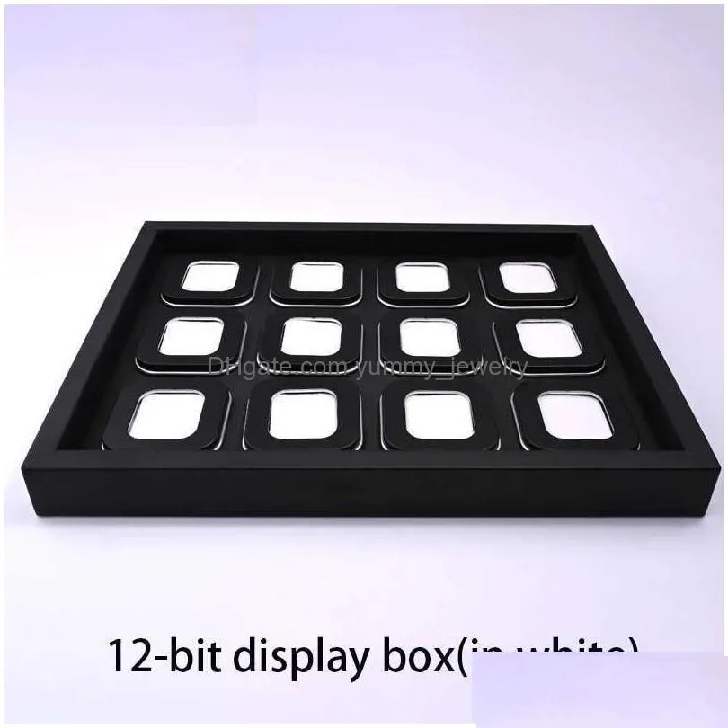 Jewelry Boxes New Arrival Display Box For Gemstone Of Leather Diamond Square Clear Plastic Loose Stone Gem Drop Delivery Dhene