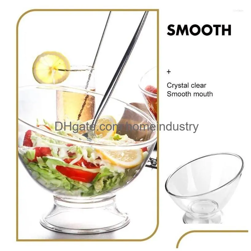 Dinnerware Sets Diagonal Salad Bowl Ice Cream Accessory Delicate Dessert Noodle Trifle Pp Household Supply Drop Delivery Dhtfe