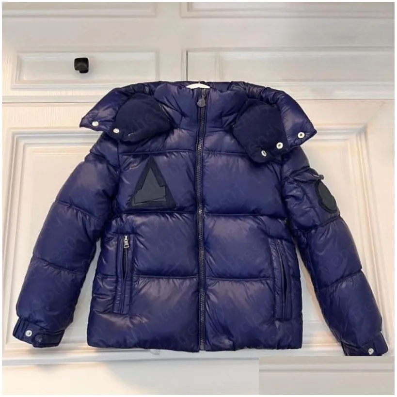 kids boys fashion winter windproof hooded down puffer coats luxury designer navy outwear kid boy puff jackets childrens clothes