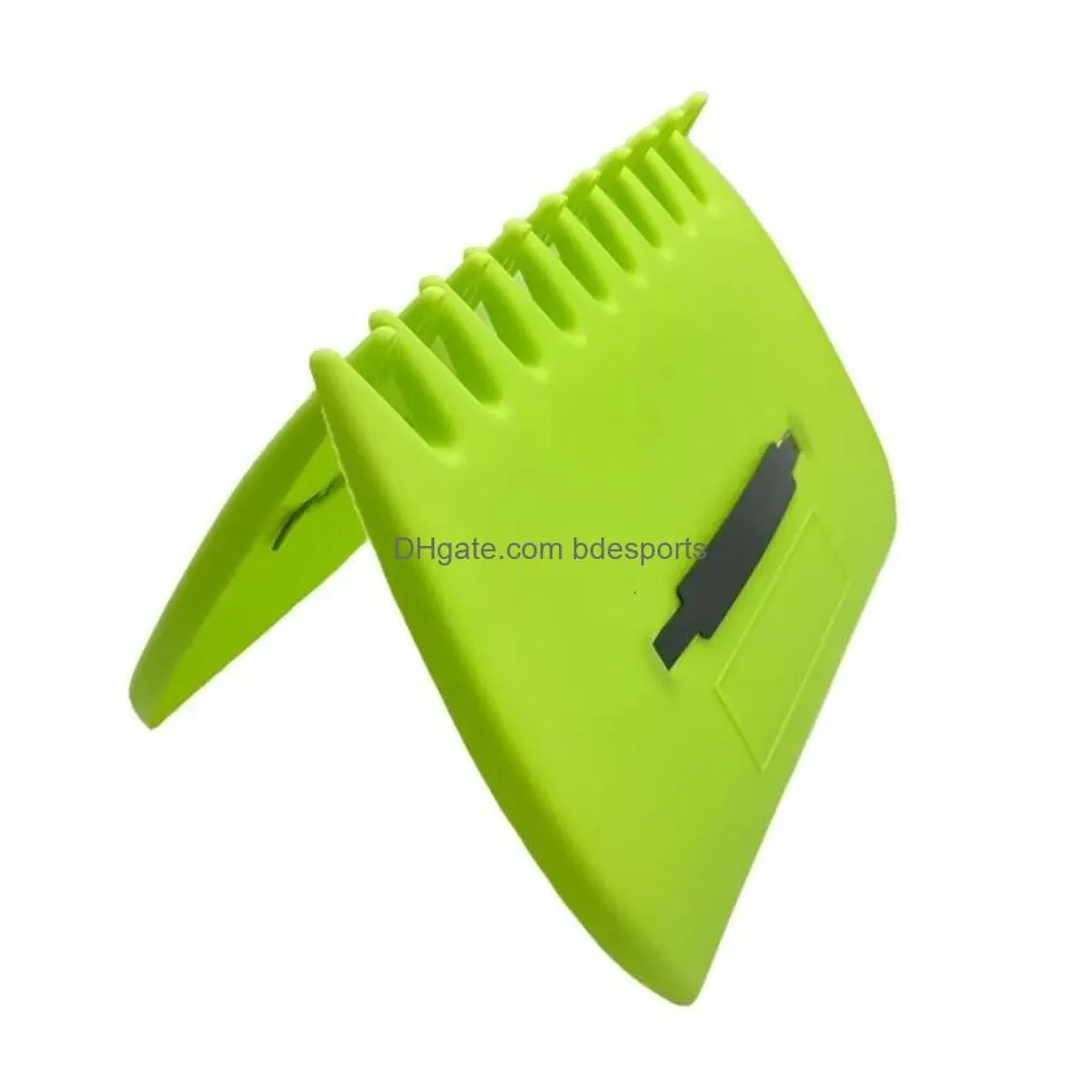 Hand Push Sweepers New Leaf Grabbers Comfortable Yard Rake Serrated Collection Cleaning Tool Mtifunctional Portable Lawn Shrubs Hand D Dhja4