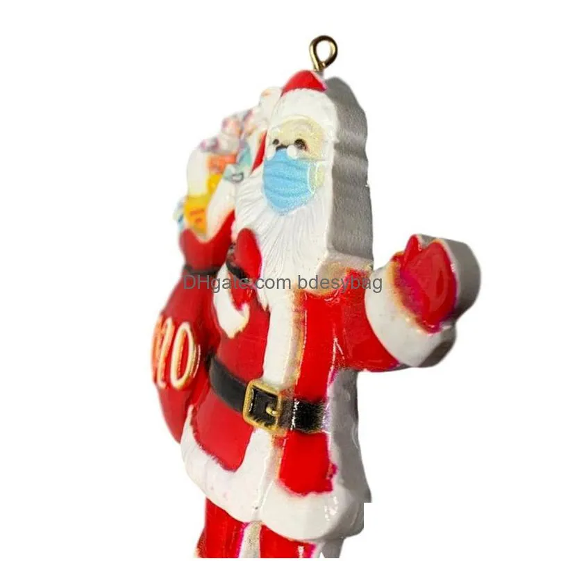 Christmas Decorations Christmas Resin Santa Claus Pendant 3D Tree Ornaments Kids Gift Merry Decoration Drop Delivery Home Garden Festi Dhzqv