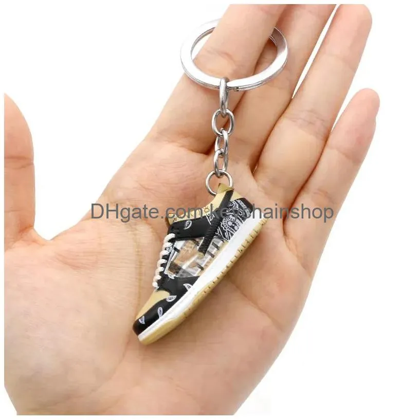 Keychains & Lanyards Keychains Lanyards Wholesale Designer Sneaker Trendy Pvc Sport Shoes Key Chain 3D Keychain Bag Pendant Accessori Dhdzv