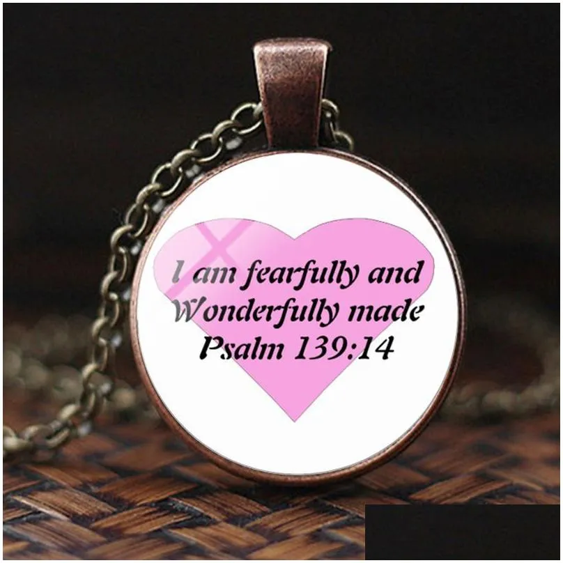 Pendant Necklaces Amazing Grace How Sweet The Sound Bible Verses Nursery Verse Necklace Fashion Jewelry Relin Pendant Christian Drop D Dh45F