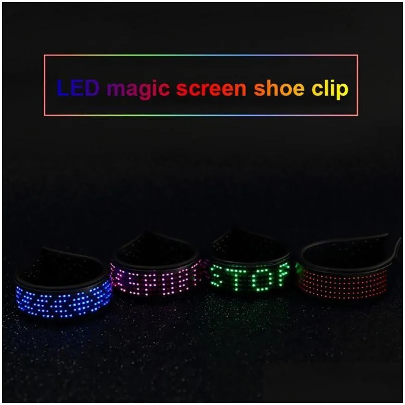 smart wristbands led shoes clip light ip67 waterproof night warning lights decoration for cycling street dance .1