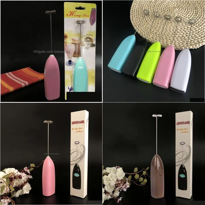 Egg Tools Handheld Whisk Electric Home Small Baking Cake Mixer Cream Matic Milk Coffee Mini Frother Drop Delivery Dhh9N