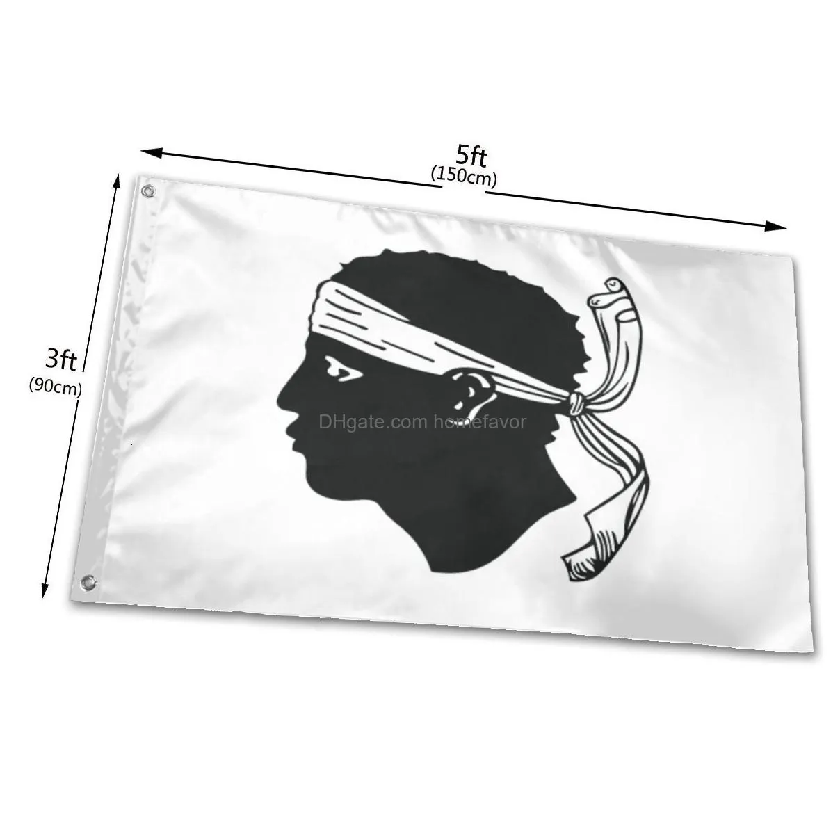 banner flags french corsica flag 90x150cm 230712