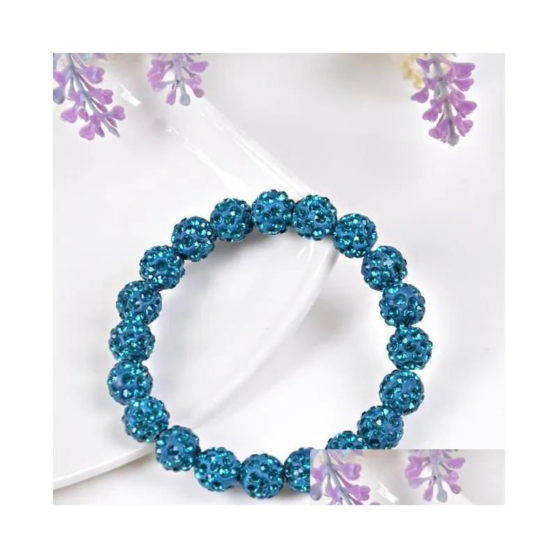 Charm Bracelets Charm Bracelet Sham 20 Balls/Pcs Handmade Crystal Strand Bead Drop Delivery Jewelry Bracelets Dhjbj