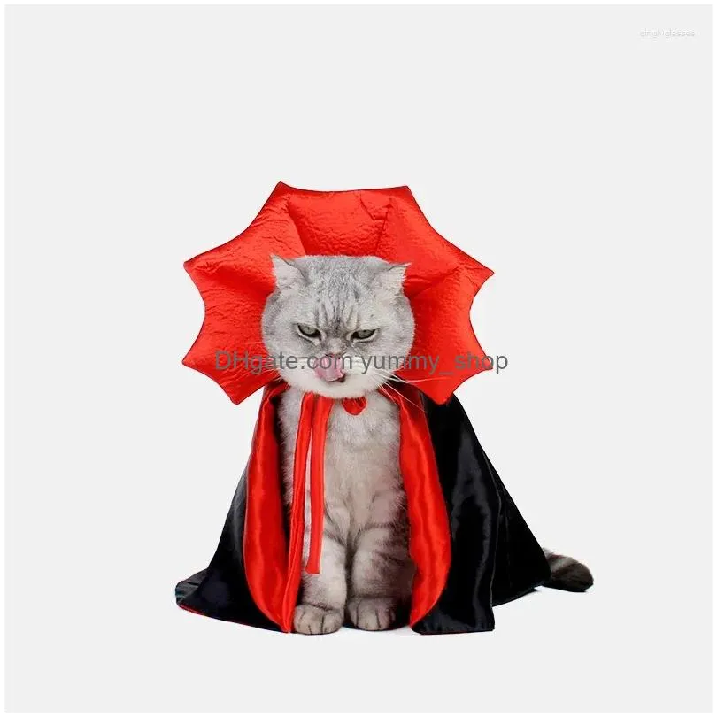 cat costumes cute halloween pet cosplay vampire cloak for dog kitten puppy dress kawaii clothes party gift decoration