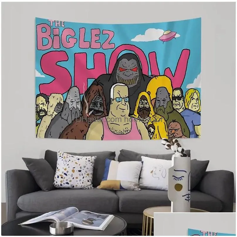psychedelic hippe the big lez show hanging bohemian tapestry hanging tarot hippie wall rugs dorm ins home decor 240110
