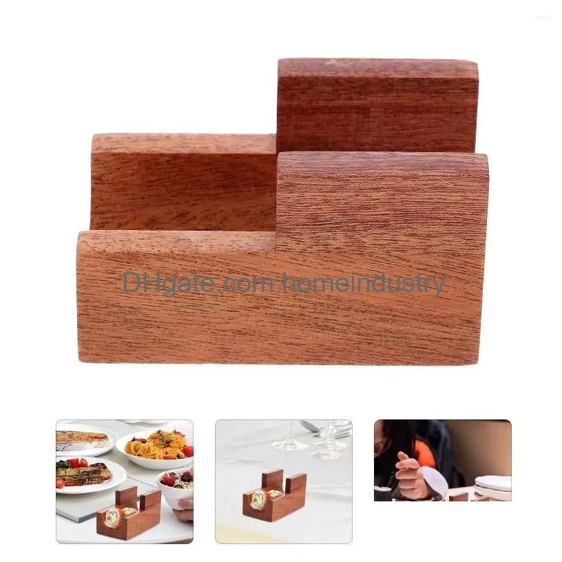 Dinnerware Sets Wooden Taco Holder Japanese Sushi Stand Christmas Serving Platter Reusable Drop Delivery Dhw8Z