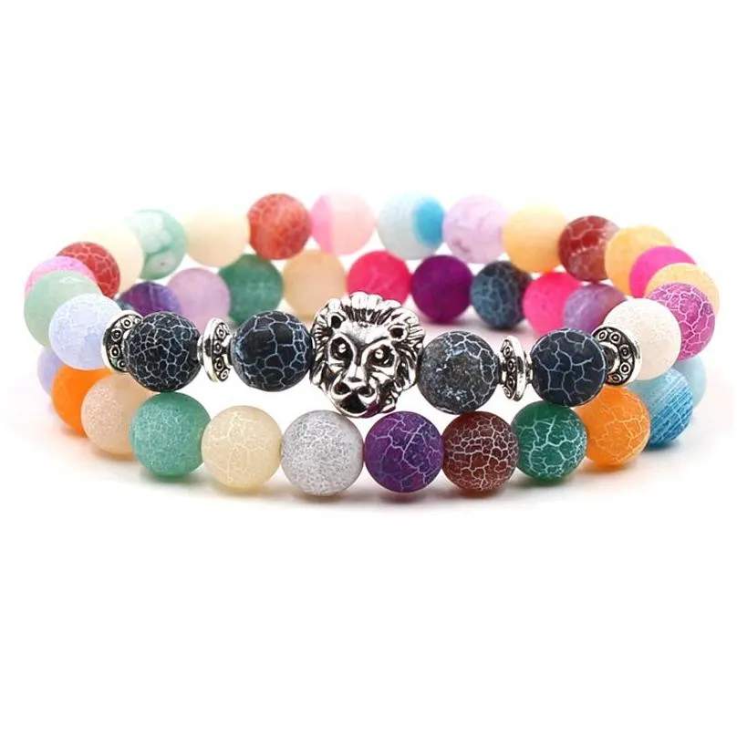 Charm Bracelets Beads Bracelets Natural Stone Yoga Chakra Bracelet Drop Delivery Jewelry Bracelets Dh28S