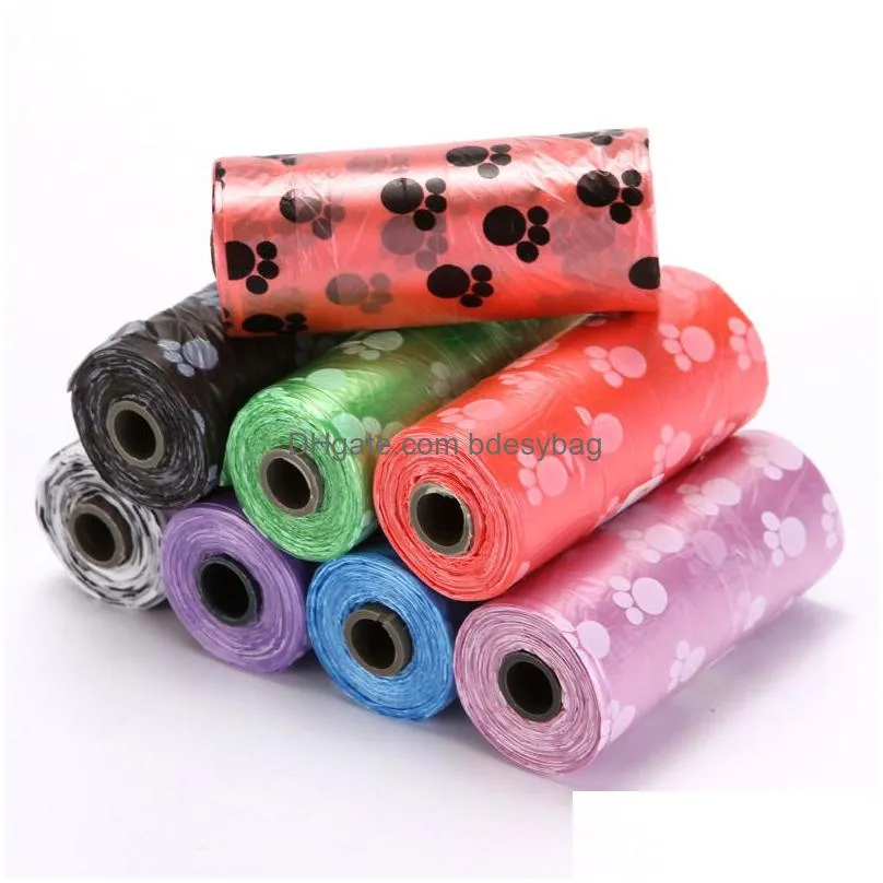 Other Dog Supplies Degradable Dog Poop Bag For Puppy Outdoor Tools Toilet Pet Cat Garbage Dogs Trash Litter Cleaning Shit Bags 15Pcs/R Dhk29