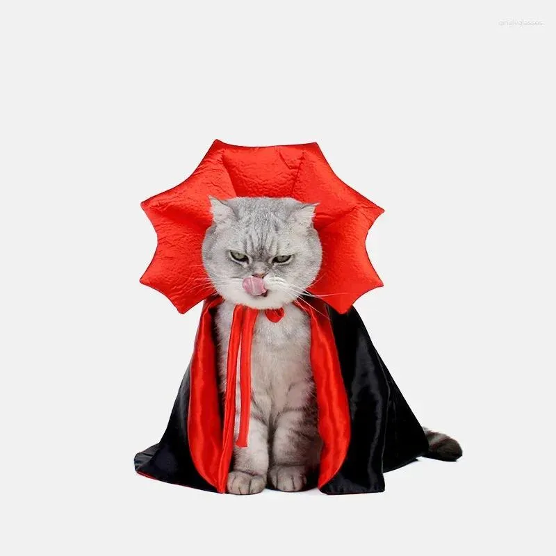 cat costumes cute halloween pet cosplay vampire cloak for dog kitten puppy dress kawaii clothes party gift decoration