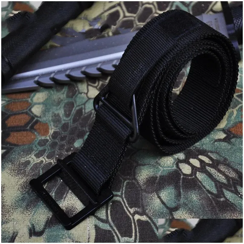 Belts Outdoor Tactical Belt Cqb Mens Canvas Belts Rappel Rescue Drop Delivery Fashion Accessories Belts Accessories Dhmk4