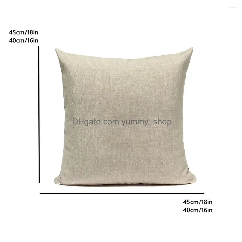 pillow scandinavian decor linen throw pillowcase beige decorative plant vase cover for sofa bed chair cove 45 40x40