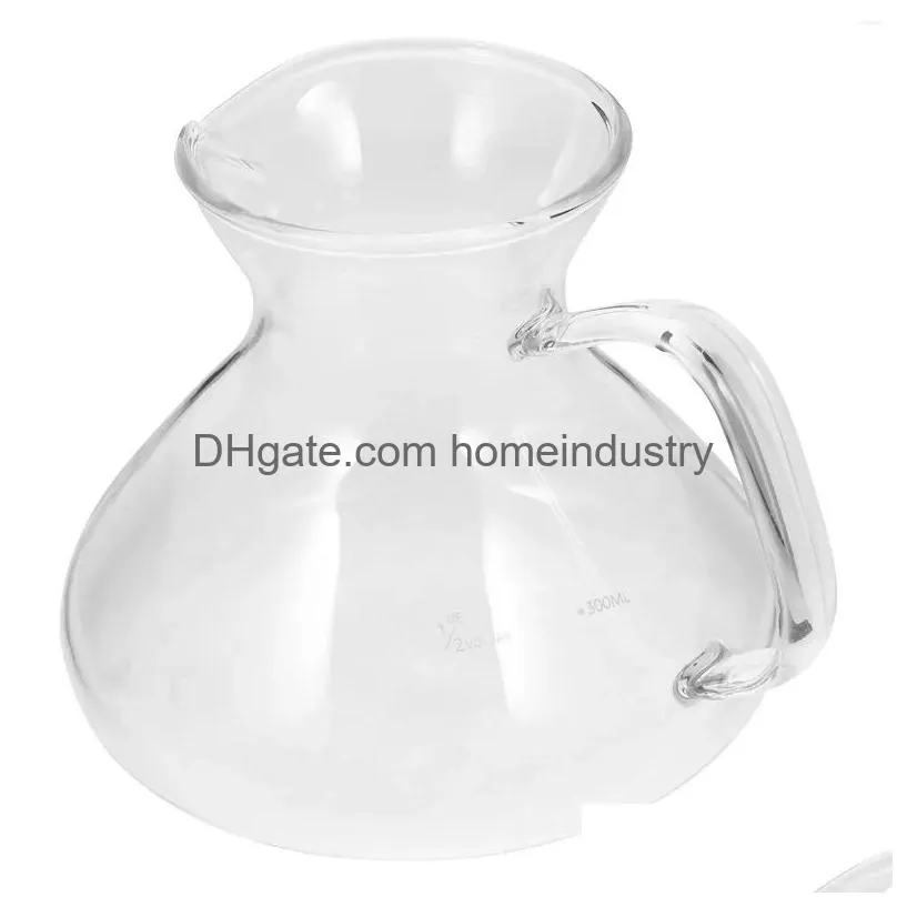 Dinnerware Sets Glass Coffee Pot Clear Espresso Mocha Bottle Kettle Drop Delivery Dhjbm