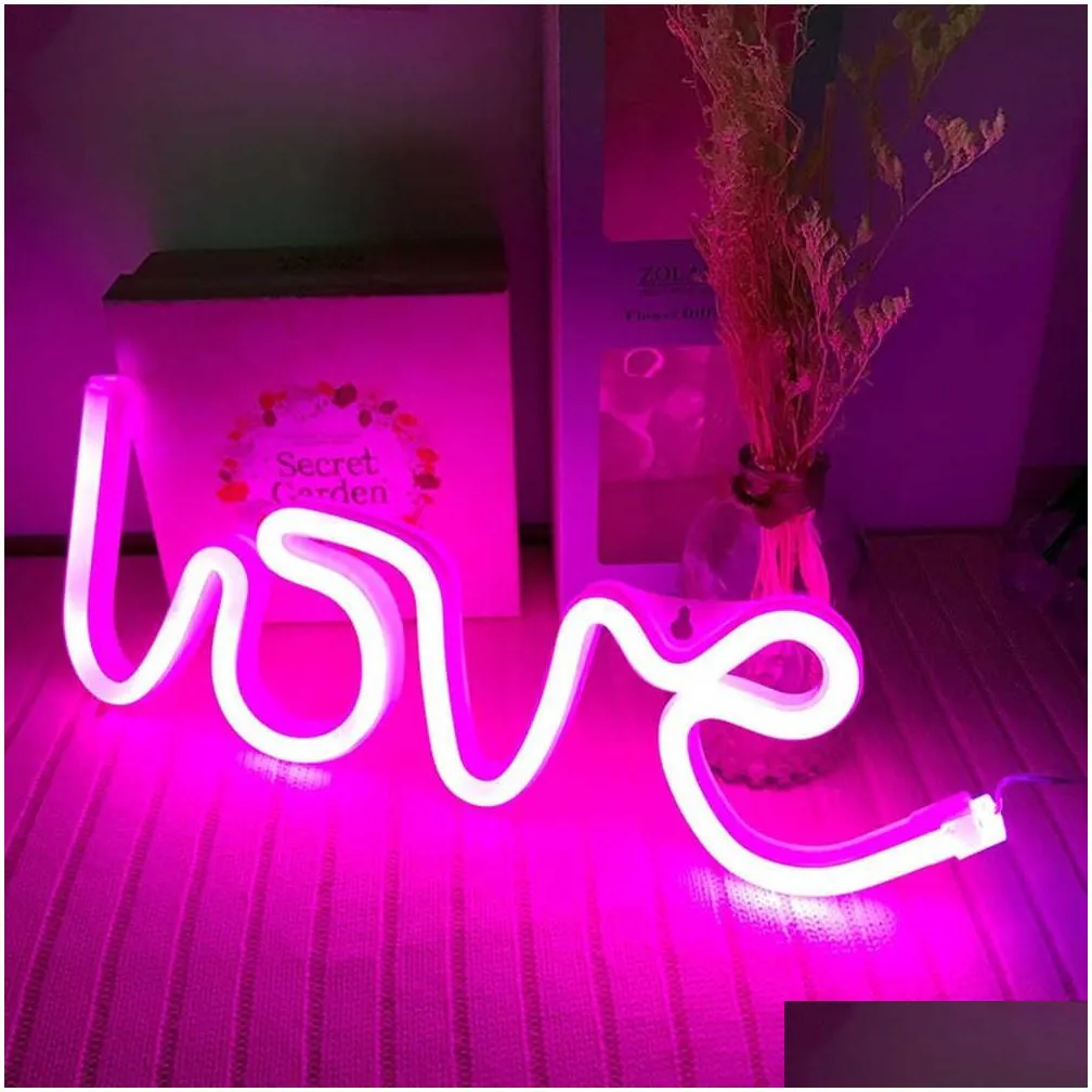 Other Home Decor Led Usb Rainbow Sunset Red Neon Sign Light Wall Word Poster Background Room Shop Wedding Christmas Decor Pography Pro Dhadx