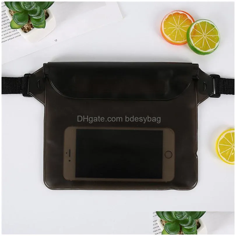Other Home Storage & Organization Waist Waterproof Phone Bag 3 Layers Sealing Drift Diving Swimming Underwater Dry Shoder For Drop Del Dh0Sw