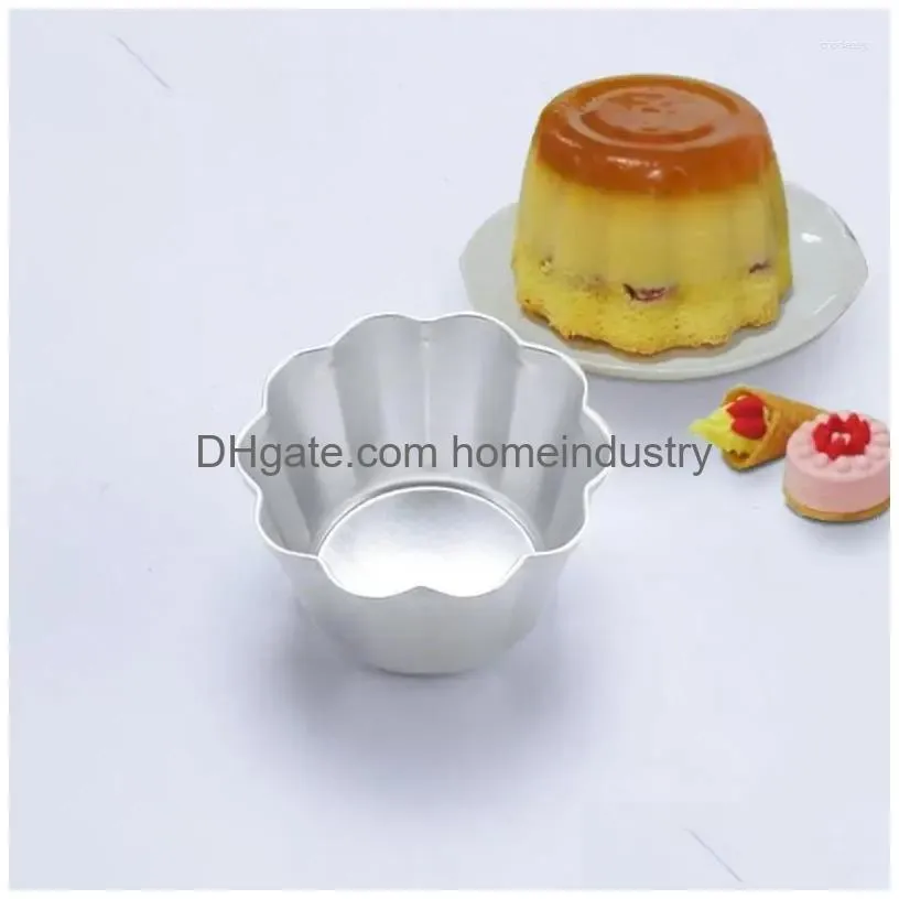 Baking Moulds Baking Mods Aluminum Flat Eight Flowers Cake Mold Bread Pudding Ans Chocolate Tools Kitchen Accessories F20233791 Drop D Dh63S