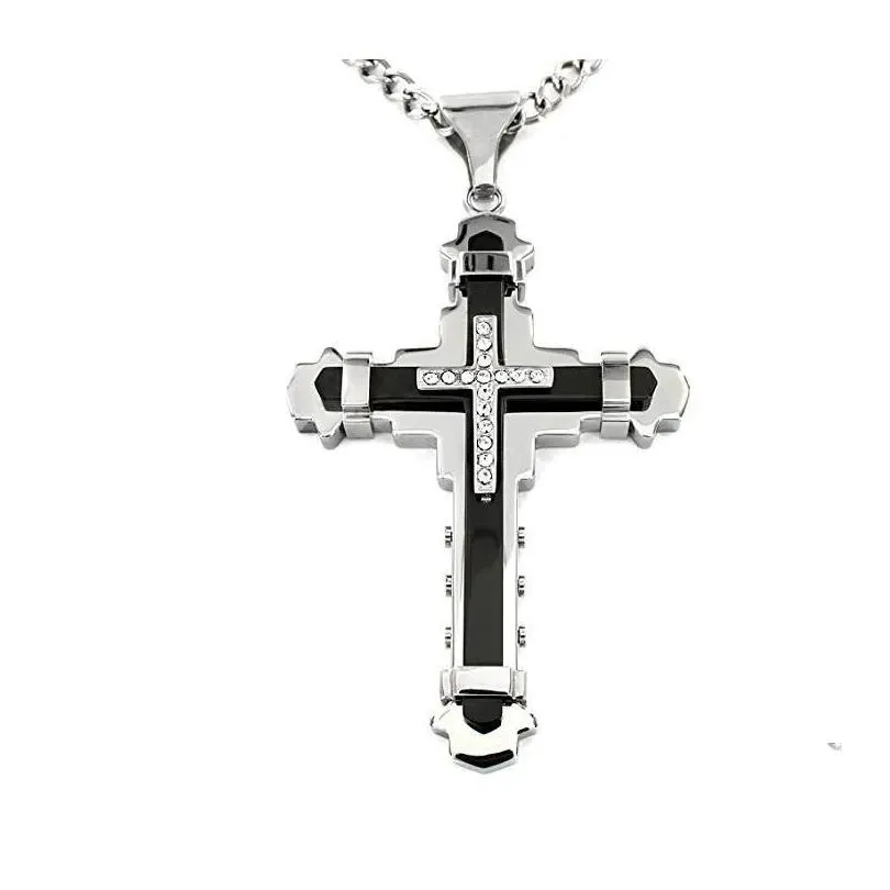 Pendant Necklaces Great Pendant Necklace For Men Jewelry Friend Gift Hip Hop Stainless Steel Necklaces Long Drop Delivery Jewelry Neck Dhyk9