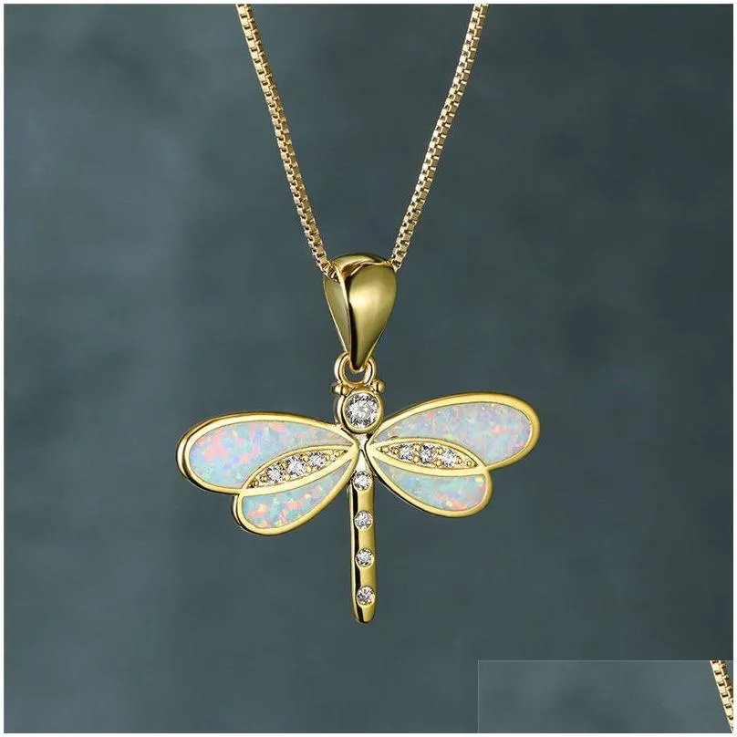 Pendant Necklaces Dragonfly Casual Pendant Necklace For Women Ins Jewelry Drop Delivery Jewelry Necklaces Pendants Dhjgl