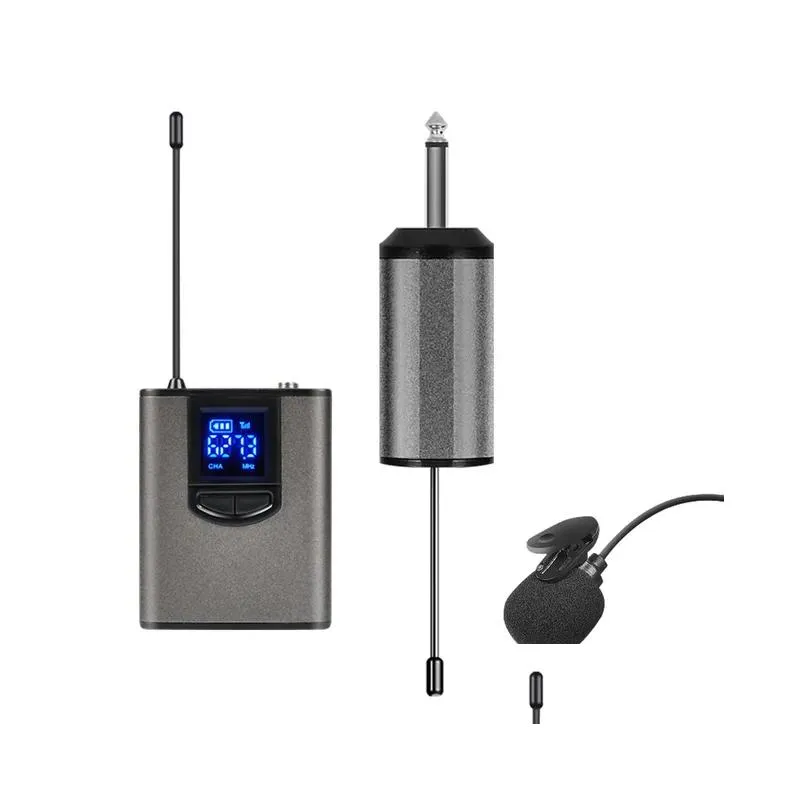 microphones uhf portable wireless headset/ lavalier lapel microphone with bodypack transmitter and receiver 1/4 inch output live