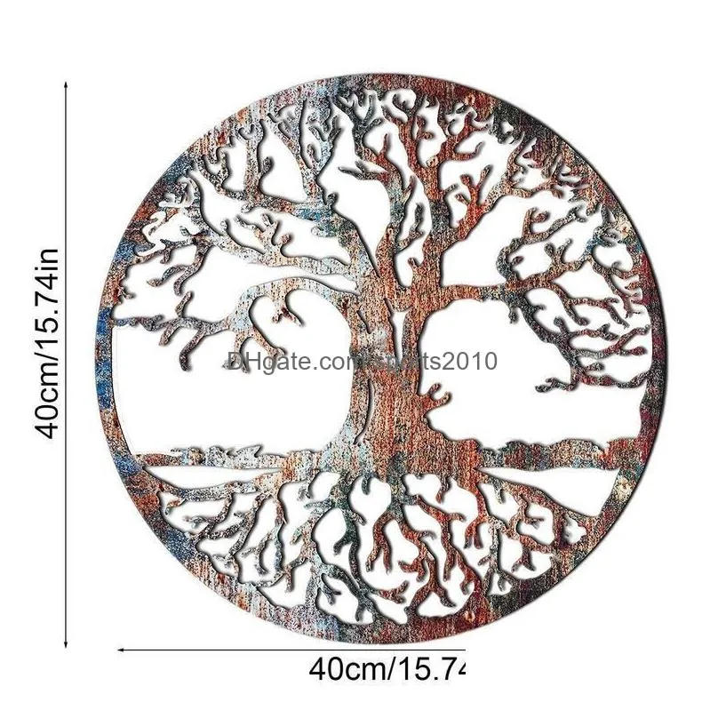 other event party supplies 3d metal tree of life wall decoration round iron art home wall hanging decorations tree of life wall ornaments sculpture gifts