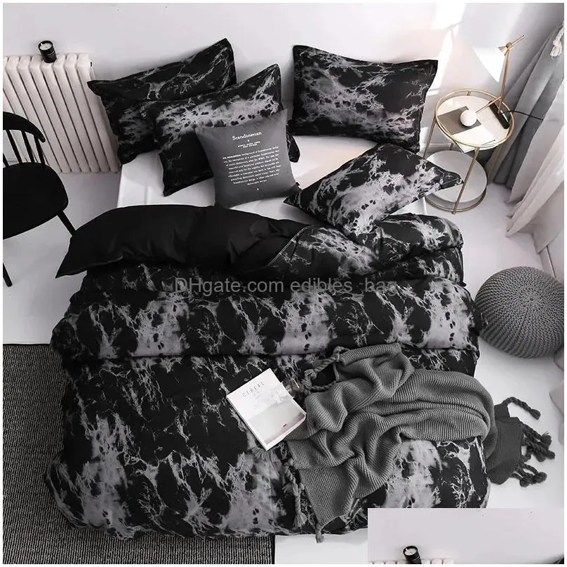 bedding sets 3pcs couple duvet cover with pillow case nordic comforter set quilt queenking double or single bed 231009