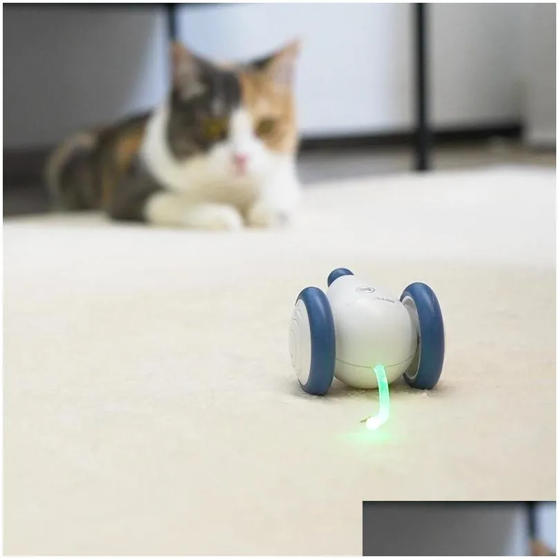 cat toys cheerble wicked mouse toy automatic running intelligent and rechargeable with colorful blink tailcat