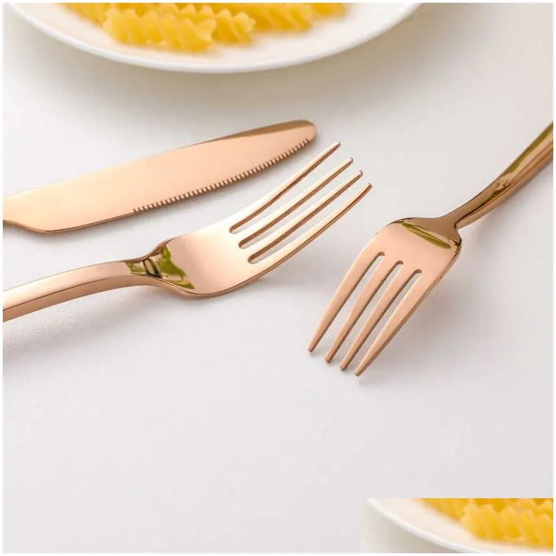 30pcs gold cutlery sets matt stainless steel tableware knife fork coffee spoon flatware dishwasher safe dinnerware 210907