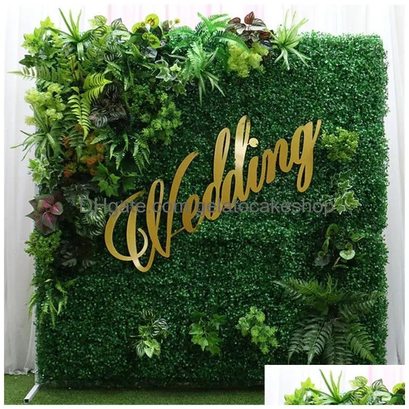 other event party supplies artificial plants grass wall backdrop flowers wedding boxwood hedge panels for indoor outdoor garden decor 60x40cm