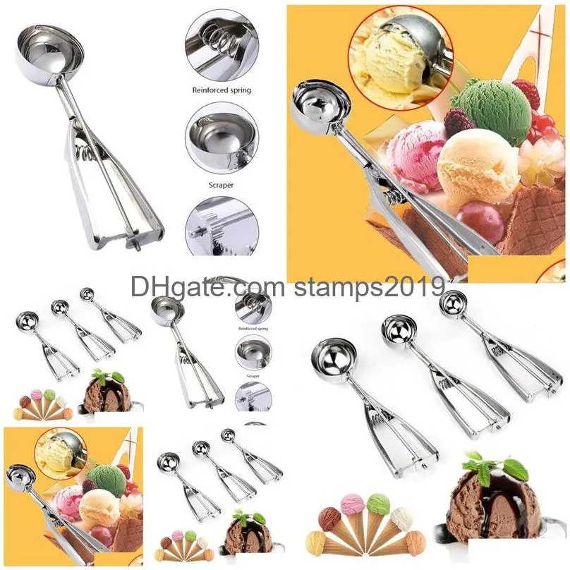  stainless steel ice cream scoop food buffet cream scooper wholesale bh8606