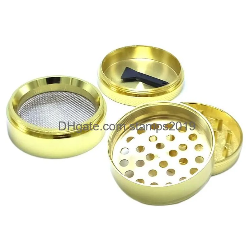 40mm zinc alloy tobacco grinder 4 layers smoking metal grinders herb cigarette grinder manual abrasive tools smoking accessories bh2142