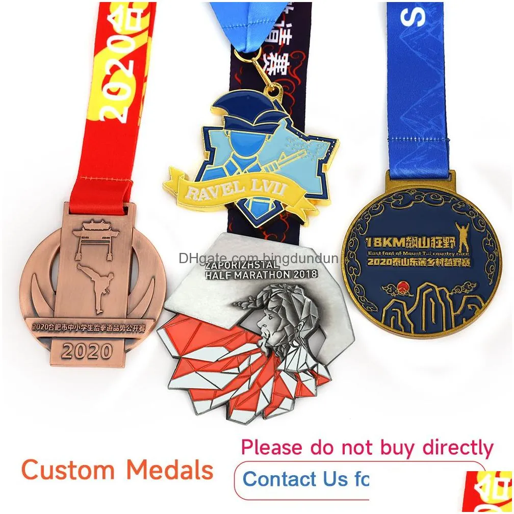 decorative objects figurines gold silver bronze metal sports trophy medal blank zinc alloy 3d marathon run custom medals and trophies souvenirs