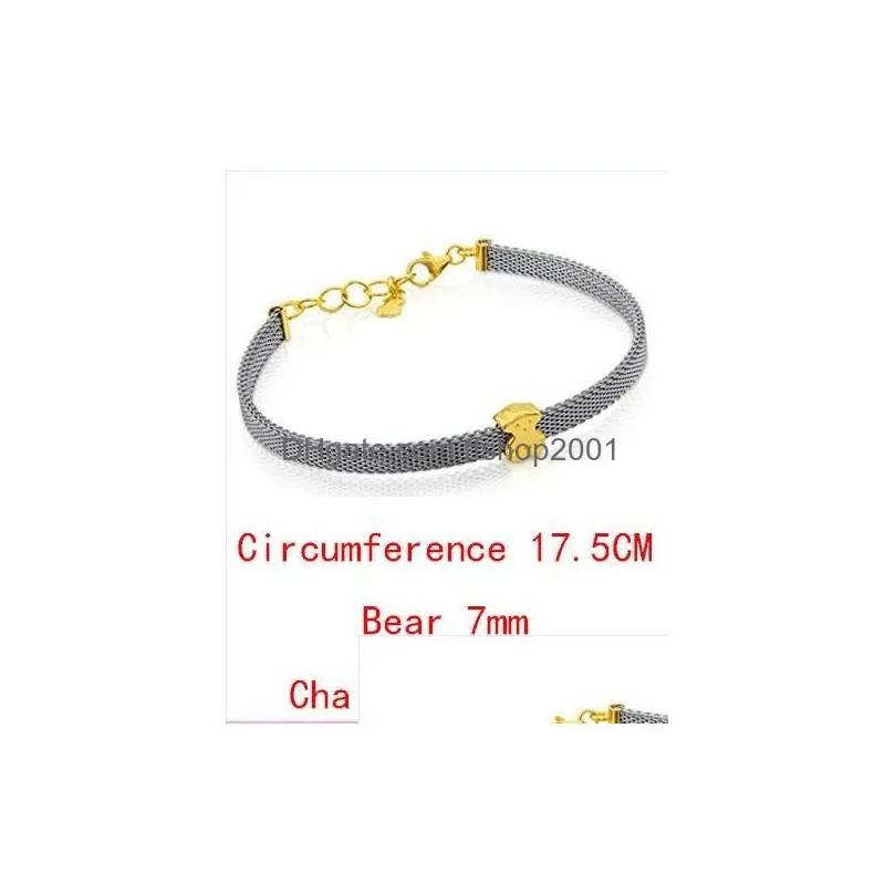 Charm Bracelets 2022 Style 100 925 Sterling Sier Classic Cute Bear Youth Bracelet Fashion Ladies Jewelry Factory Whole4702139 Drop De