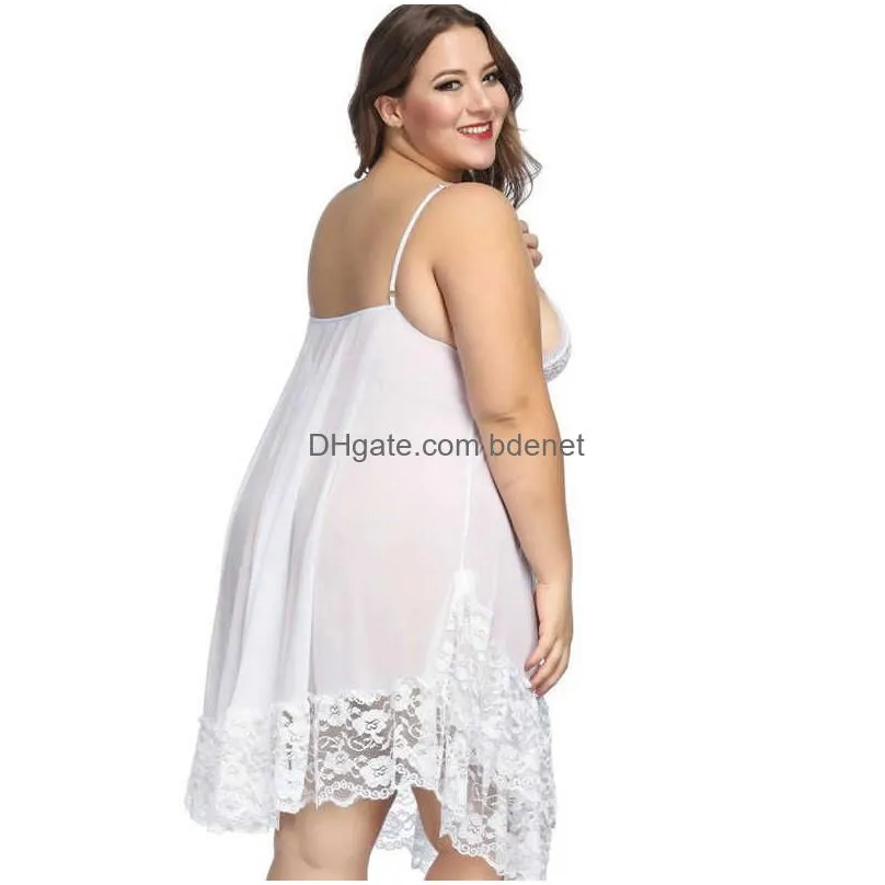 6xxl plus size lingerie porno lace see though womens clothing ropa sexy para el sexo dress sleepwear night gown 210924