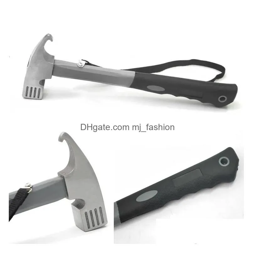 outdoor multifunctional ground peg hammer camping tent canopy hammer high carbon steel hammer hiking accessories 240124