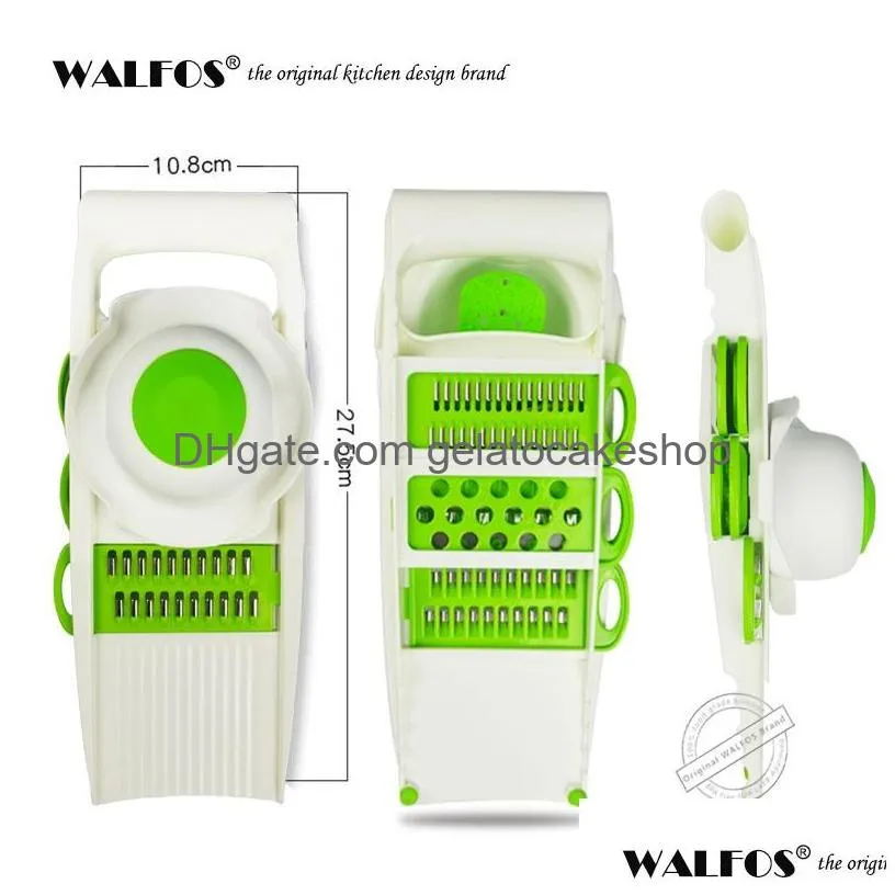 walfos mandoline peeler grater vegetables cutter tools with 5 blade carrot grater onion vegetable slicer kitchen accessories 210317