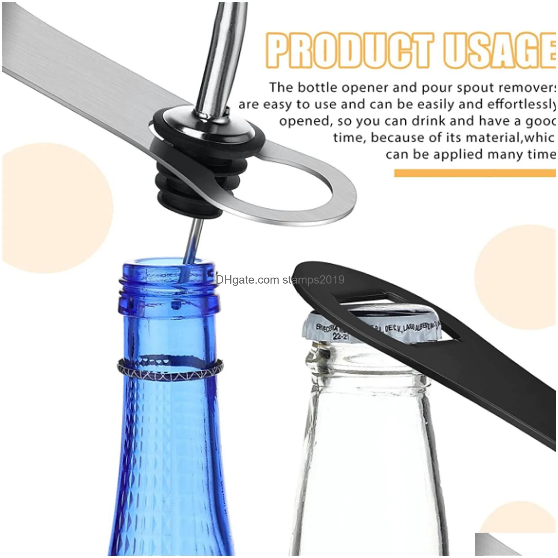 bottle opener spout remover stainless steel dog bone bottle cap opener screwdriver bartender opener