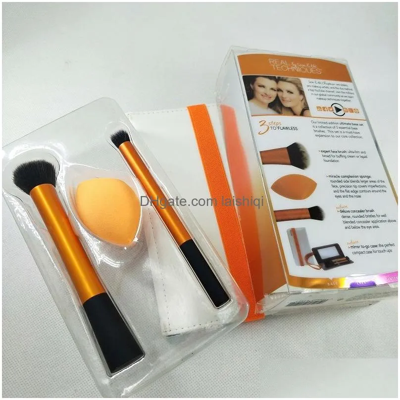 brand real makeup brushes starter kit sculpting powder sams picks blush foundation flat cream brushes set