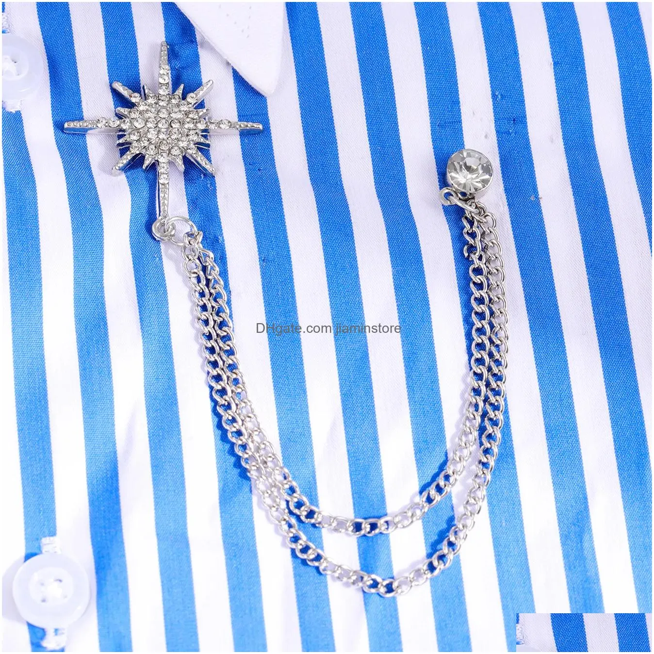 shining star personality trend sunflower diamond brooch female minimalist chain pendant set