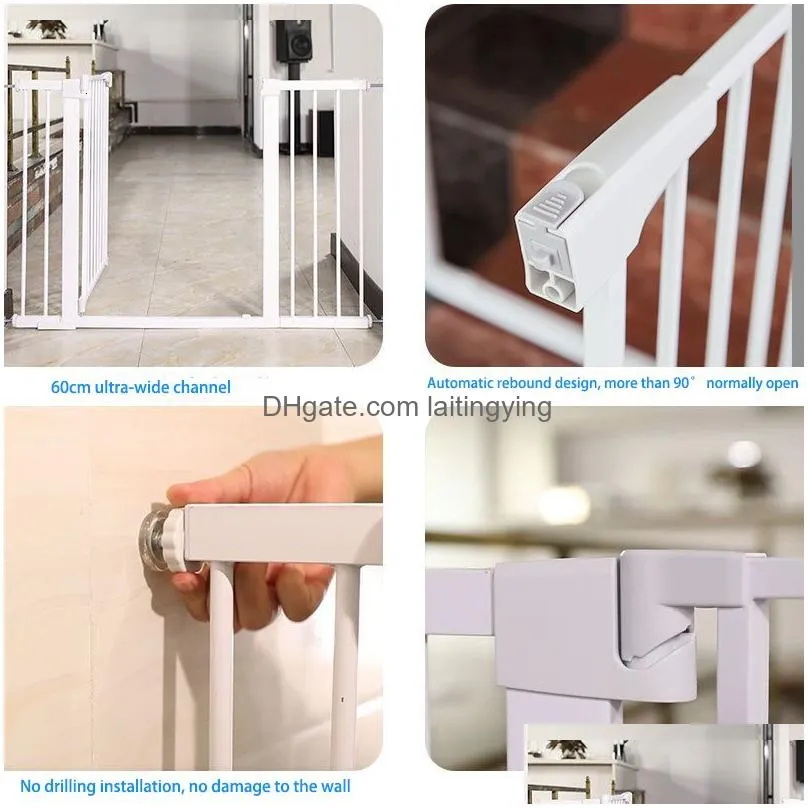 stroller parts accessories punch child safety gate fence anti fall stair gates playpen isolation door barrier for dogs pet security protection