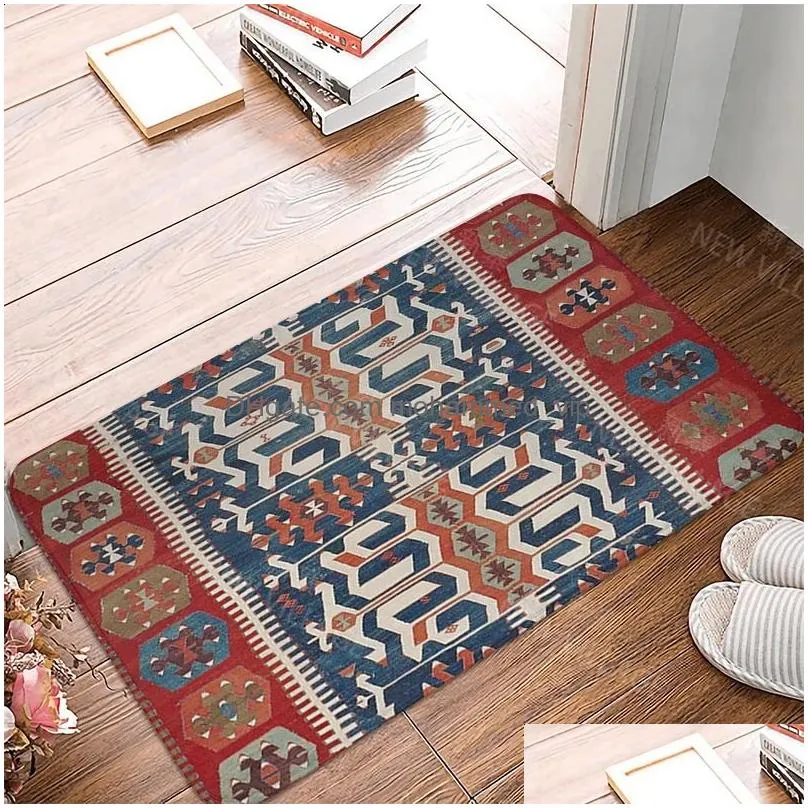 anti-slip bath mat bathroom small rug shower mat home decor door mat kitchen bedroom entrance room mats morocco vintage persia 240129