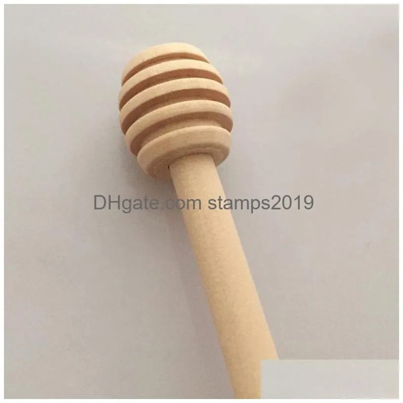 honey stir bar mixing handle jar spoon practical 1pc wood dipper long sticks supplies honeys kitchen tools mini wooden stick bh0172