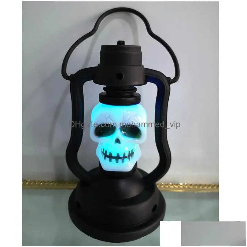 halloween pumpkin lantern party decoration portable kerosene lamp led colorful nightlight decorative suppliers creative gift for